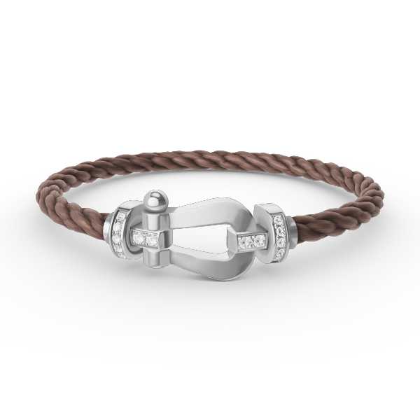 [OAK JURI]FORCE LARGE HORSESHOE HALF DIAMOND BRACELET SILVER