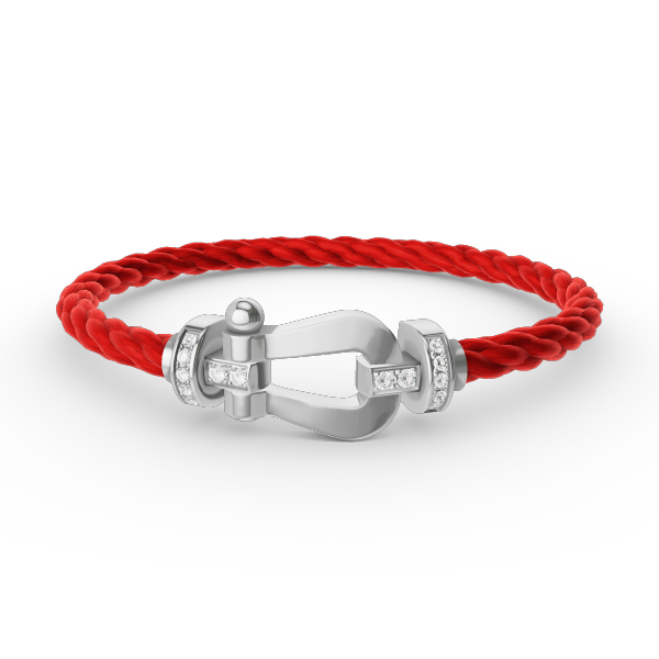 [OAK JURI]FORCE LARGE HORSESHOE HALF DIAMOND BRACELET SILVER