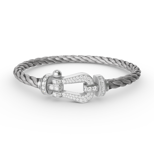 [OAK JURI]FORCE LARGE HORSESHOE FULL DIAMOND BRACELET SILVER