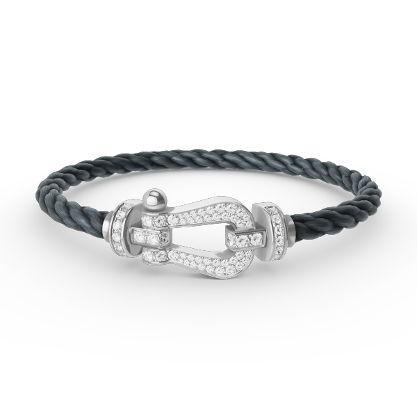 [OAK JURI]FORCE LARGE HORSESHOE FULL DIAMOND BRACELET SILVER