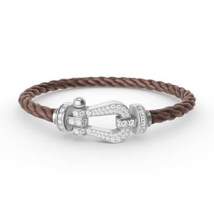 [OAK JURI]FORCE LARGE HORSESHOE FULL DIAMOND BRACELET SILVER