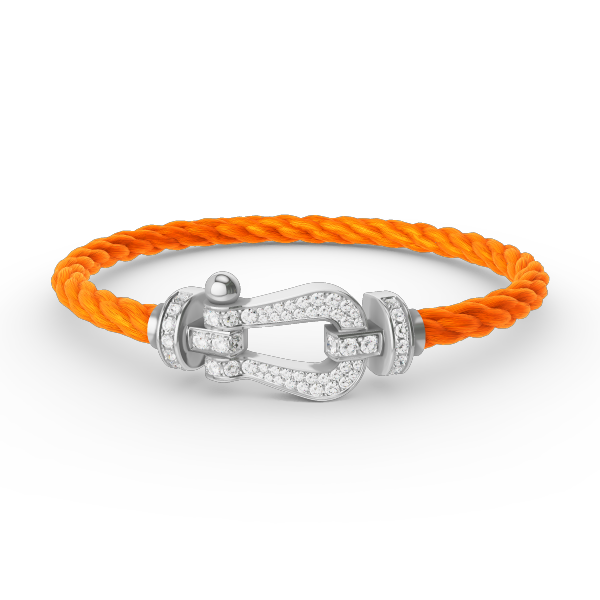 [OAK JURI]FORCE LARGE HORSESHOE FULL DIAMOND BRACELET SILVER