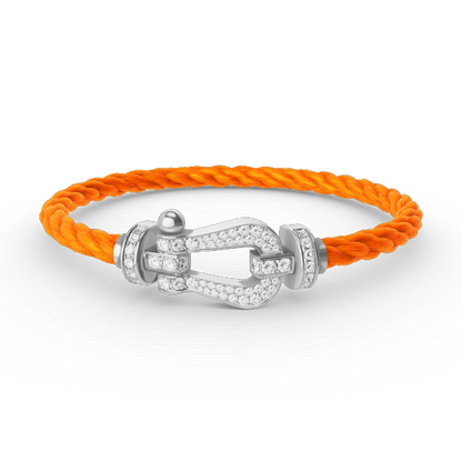 [OAK JURI]FORCE LARGE HORSESHOE FULL DIAMOND BRACELET SILVER