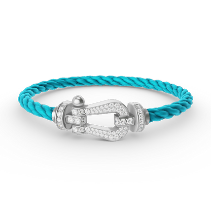 [OAK JURI]FORCE LARGE HORSESHOE FULL DIAMOND BRACELET SILVER