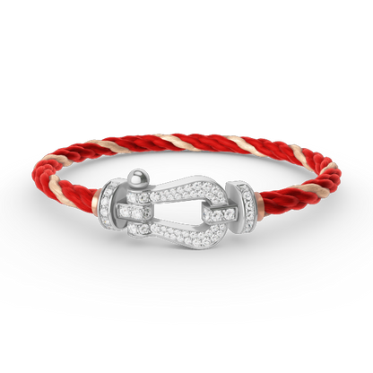[OAK JURI]FORCE LARGE HORSESHOE FULL DIAMOND BRACELET SILVER