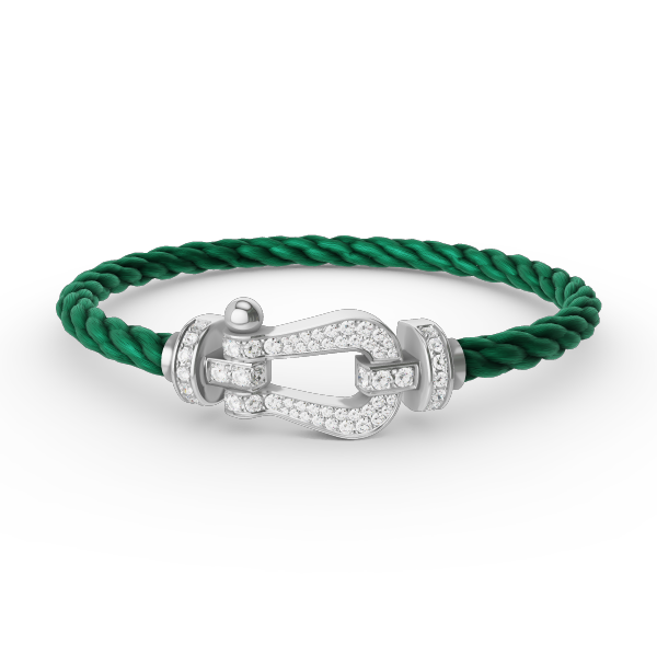[OAK JURI]FORCE LARGE HORSESHOE FULL DIAMOND BRACELET SILVER