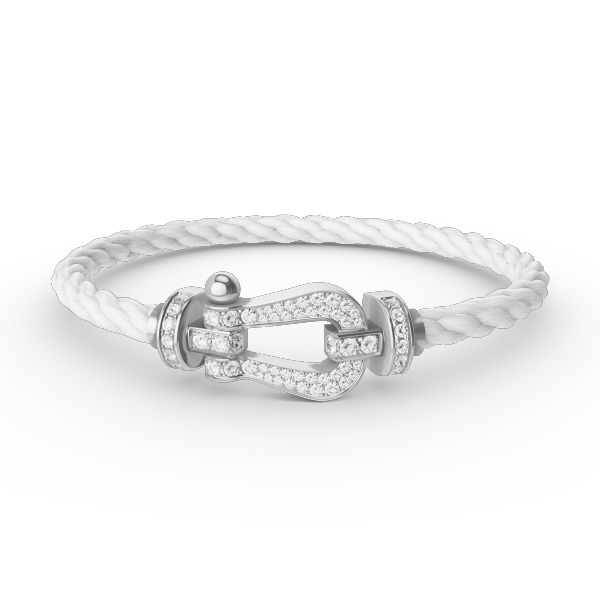 [OAK JURI]FORCE LARGE HORSESHOE FULL DIAMOND BRACELET SILVER