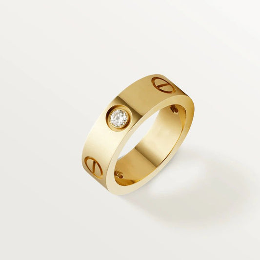 [OAK JURI]LOVE RING 5.5MM 3 DIAMONDS PINK GOLD