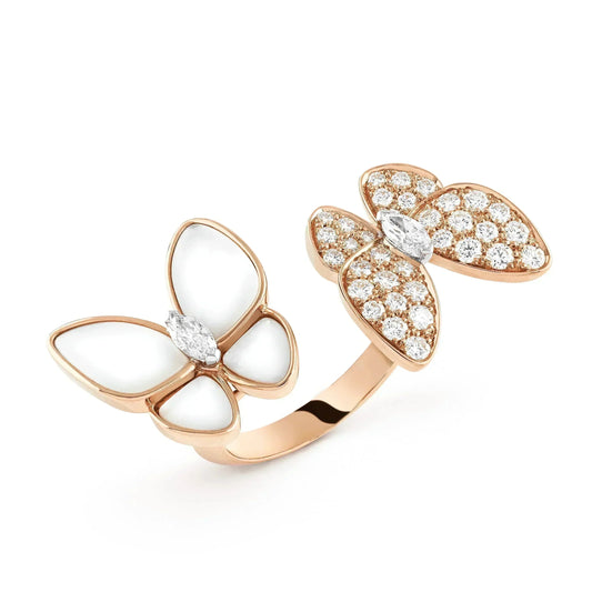 [OAK JURI]TWIN BUTTERFLY DIAMOND MOP RING