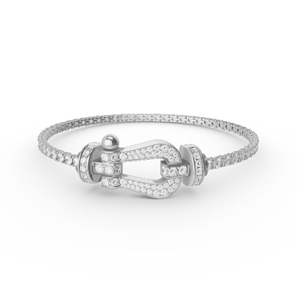 [OAK JURI]FORCE  LARGE HORSESHOE FULL DIAMOND TENNIS BRACELET