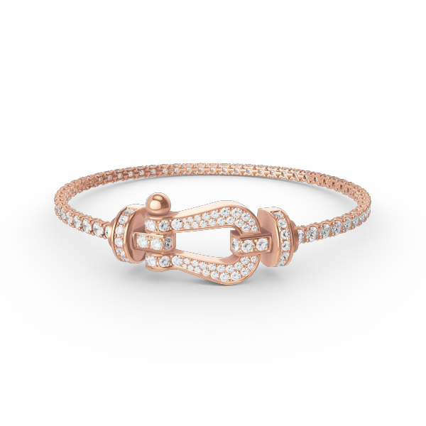 [OAK JURI]FORCE  LARGE HORSESHOE FULL DIAMOND TENNIS BRACELET
