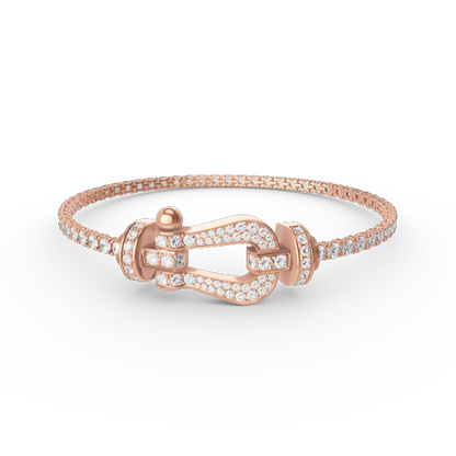 [OAK JURI]FORCE  LARGE HORSESHOE FULL DIAMOND TENNIS BRACELET