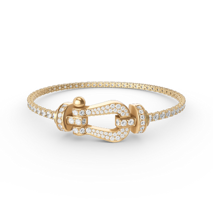 [OAK JURI]FORCE  LARGE HORSESHOE FULL DIAMOND TENNIS BRACELET